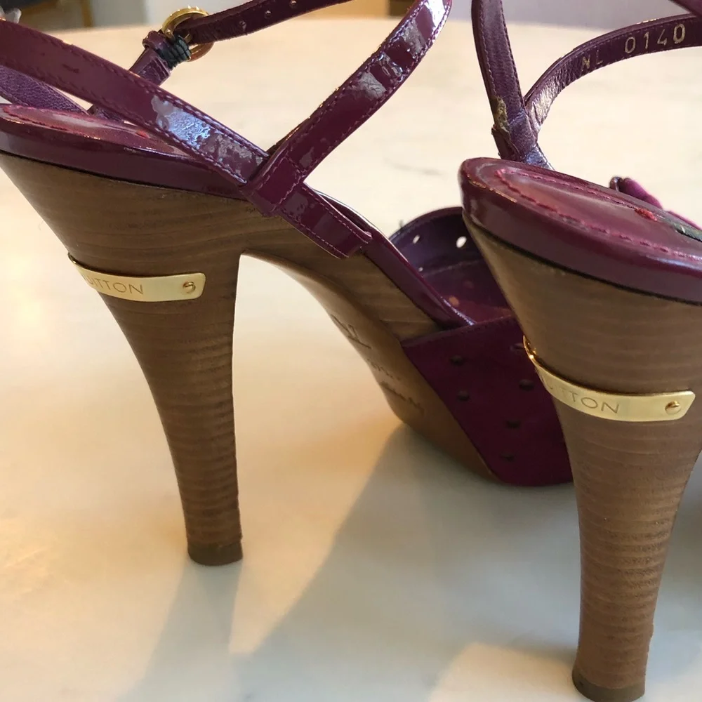 Louis Vuitton Rita Sandal 8cm 37.5 Framboise - Picture 5 of 16